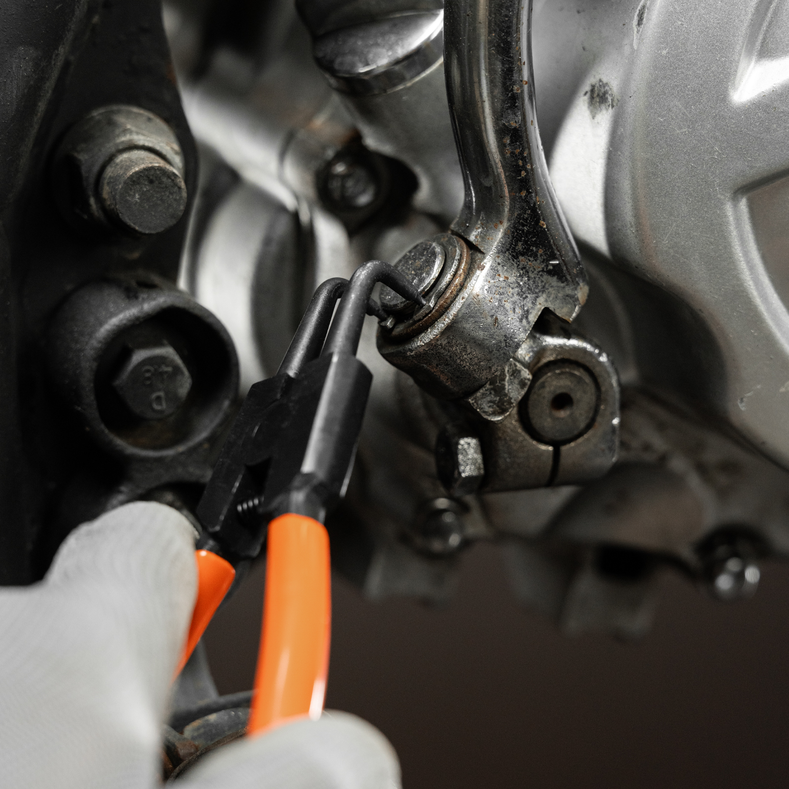 Съемник, 150 мм, для внешних стопорных колец, изогнутые губки (разжим) Sparta