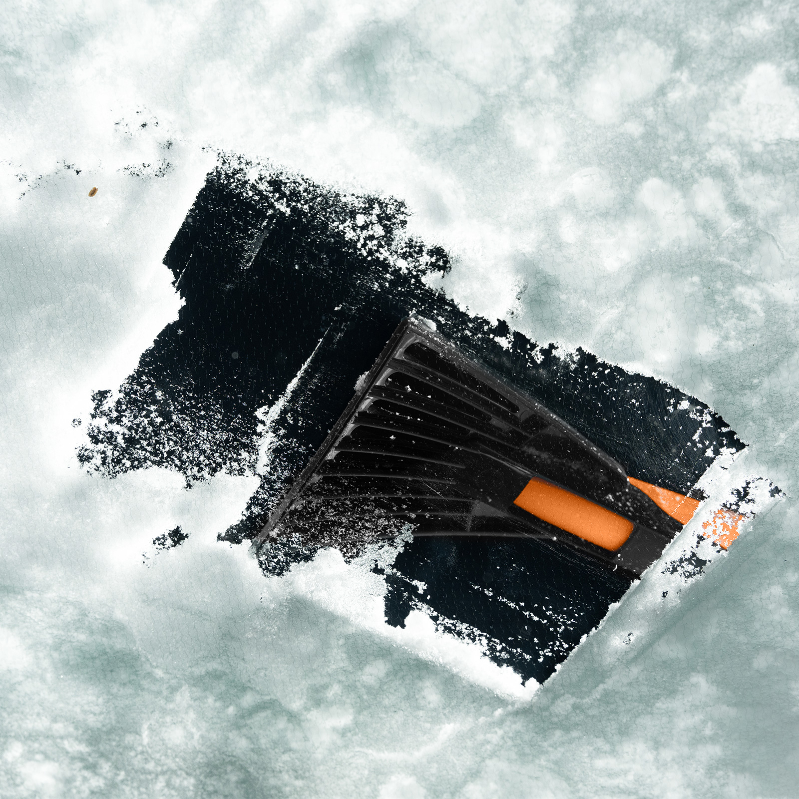 Щетка-сметка для снега со скребком, 400 мм Sparta