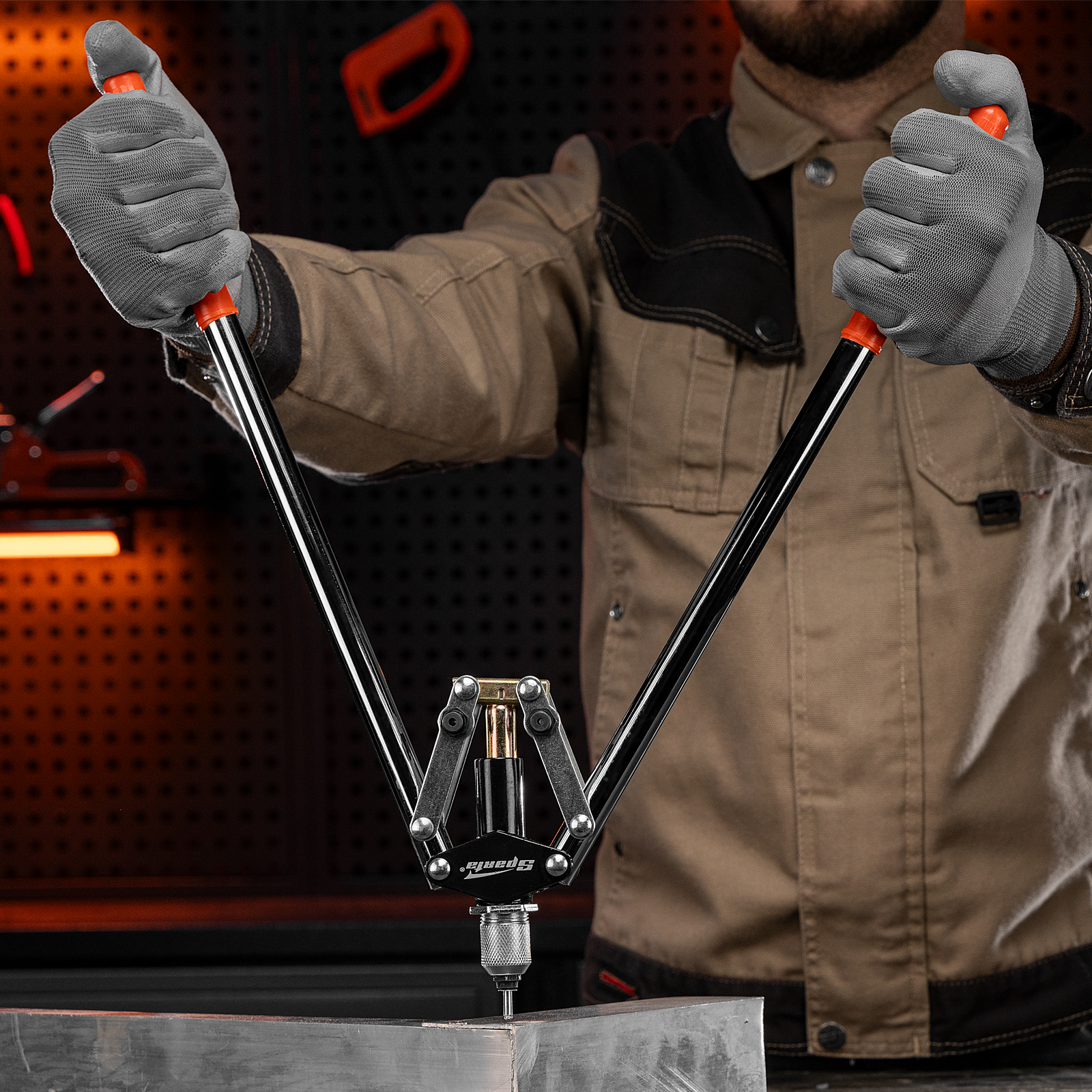 Заклепочник, 450 мм, двуручный, усиленный, заклепки 3.2-4.0-4.8 мм Sparta