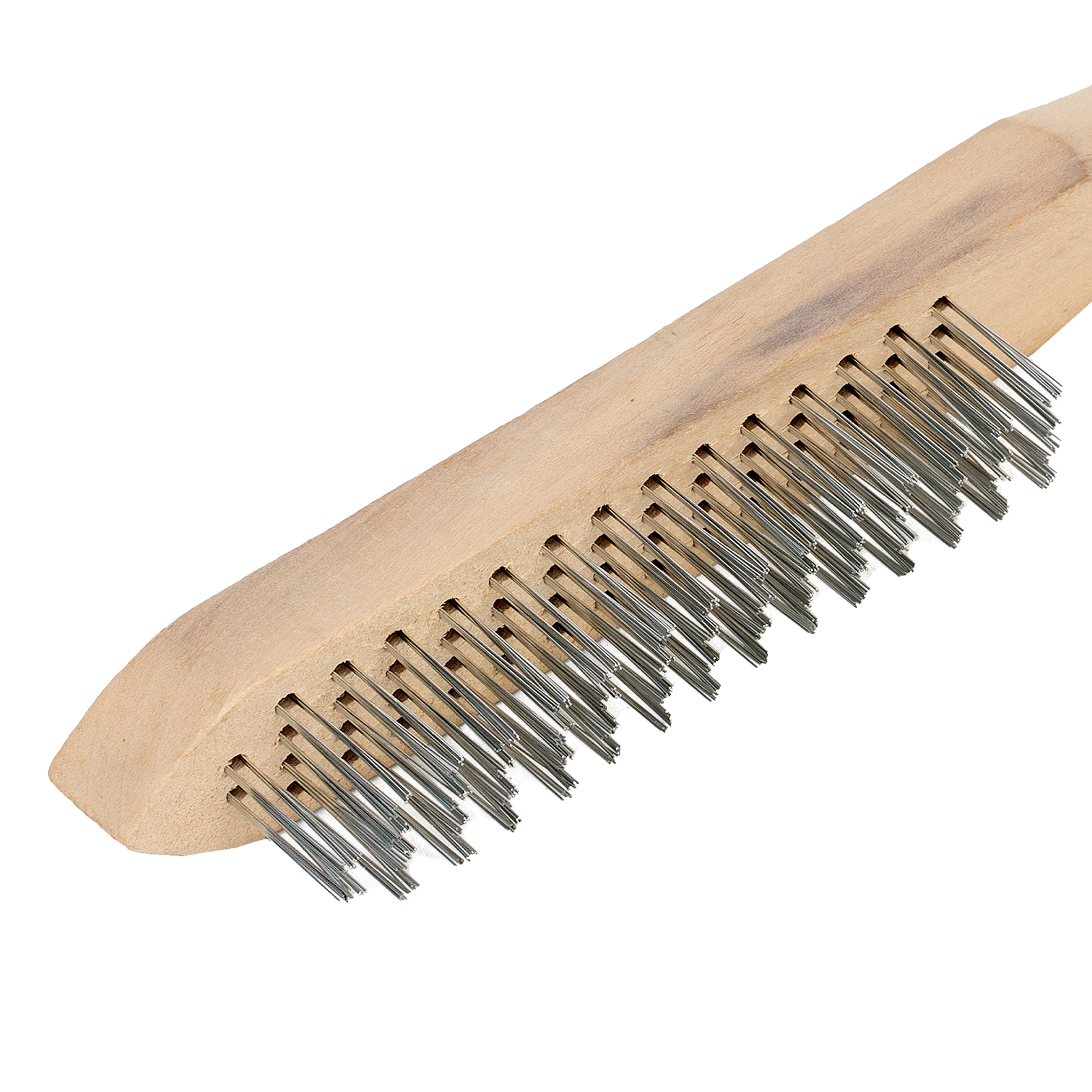 Щетка четырехрядная металлическая с деревянной ручкой Sparta