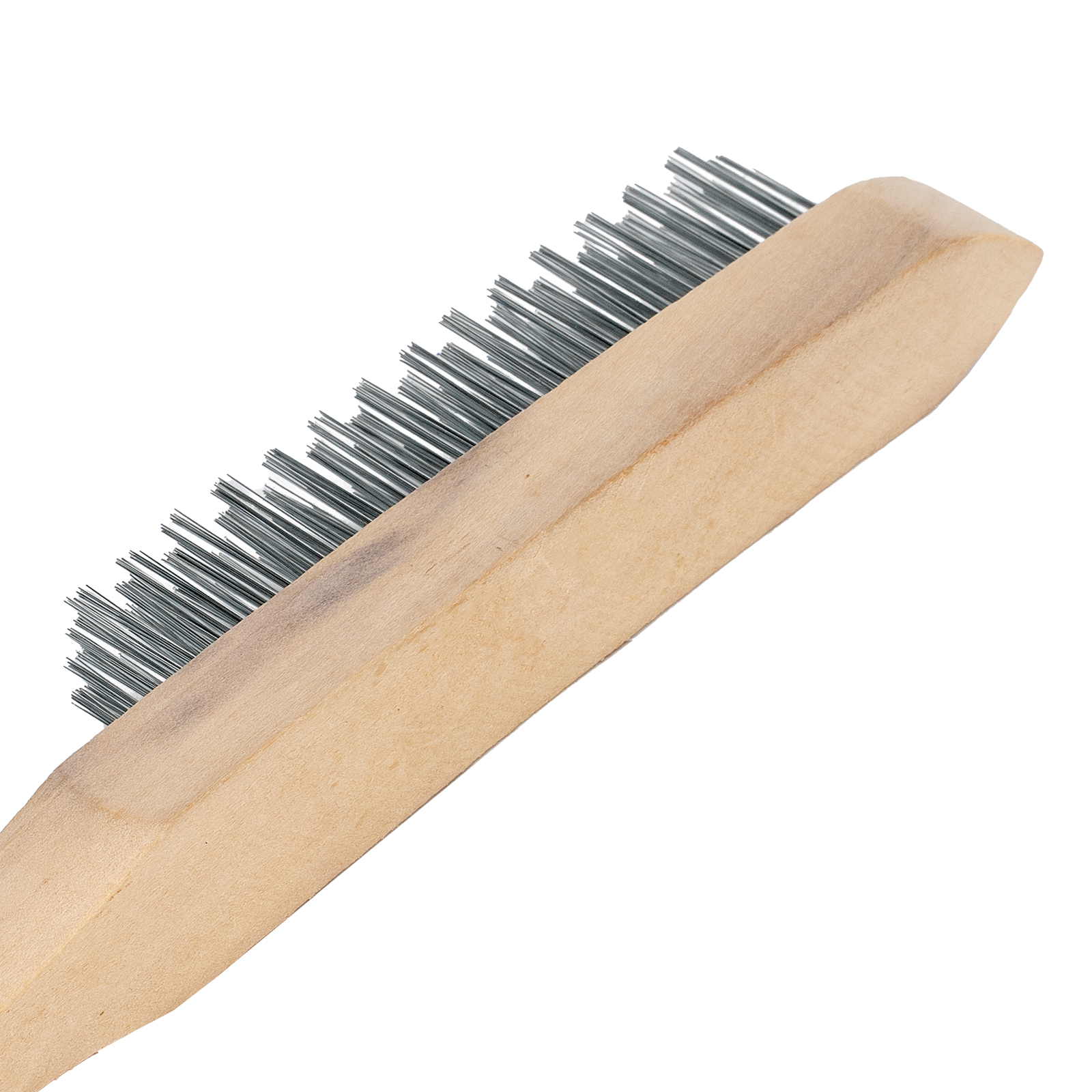 Щетка четырехрядная металлическая с деревянной ручкой Sparta