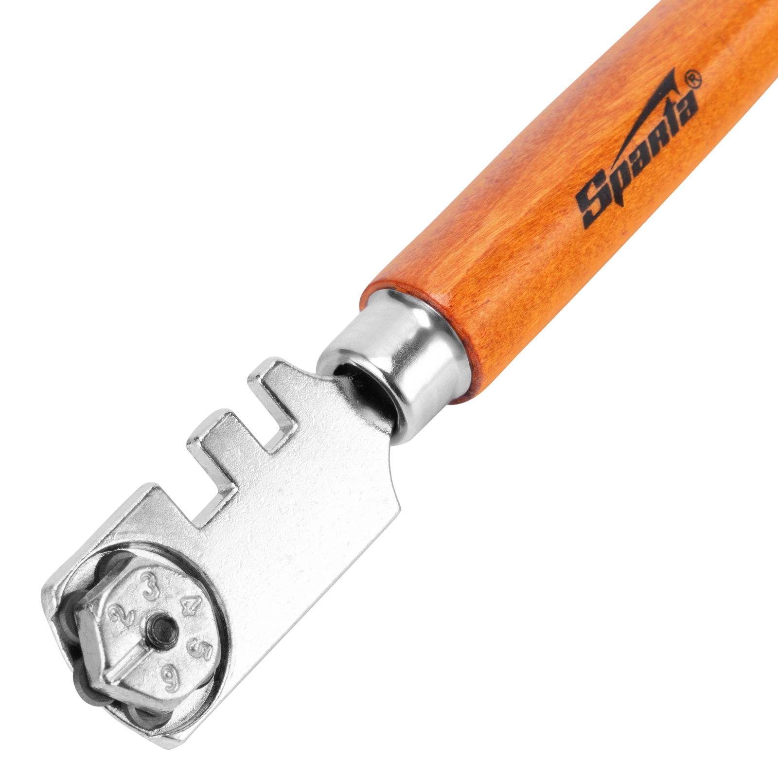 Стеклорез шестироликовый с деревянной рукояткой Sparta