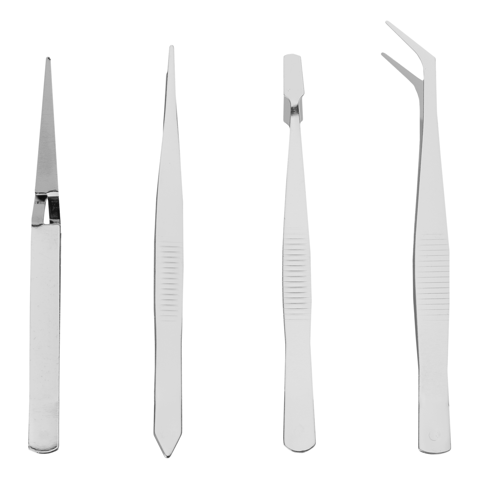 Набор пинцетов из нержавеющей стали, 4 шт, Sparta