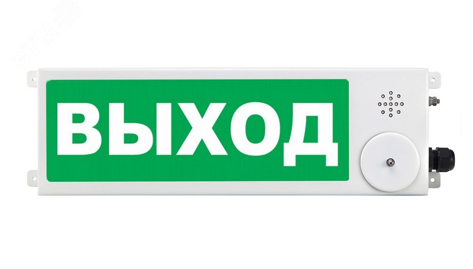Оповещатель взрывозащищенный свето-звуковое табло ТСЗВ-Exm-М-Прометей, ''Выход'', З/Б, 12-36В