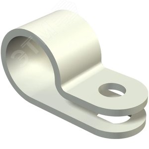 Cкоба кабельная пластиковая 5мм  для крепления термокабеля 50шт.