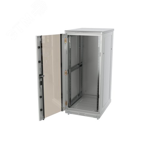 Шкаф напольный телекоммуникационный 19д27U(600x600) передняя дверь стекло