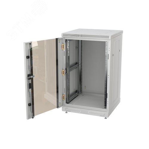 Шкаф напольный телекоммуникационный 19д18U(600x800) передняя дверь стекло