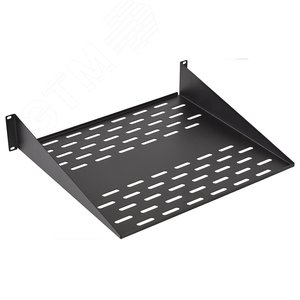 Полка перфорированная консольная 2U чёрная