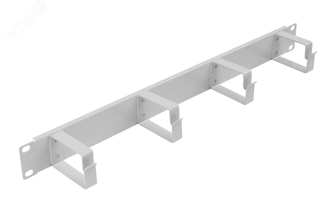 Органайзер кабельный горизонтальный 4 кольца ОКГ-19д-1U