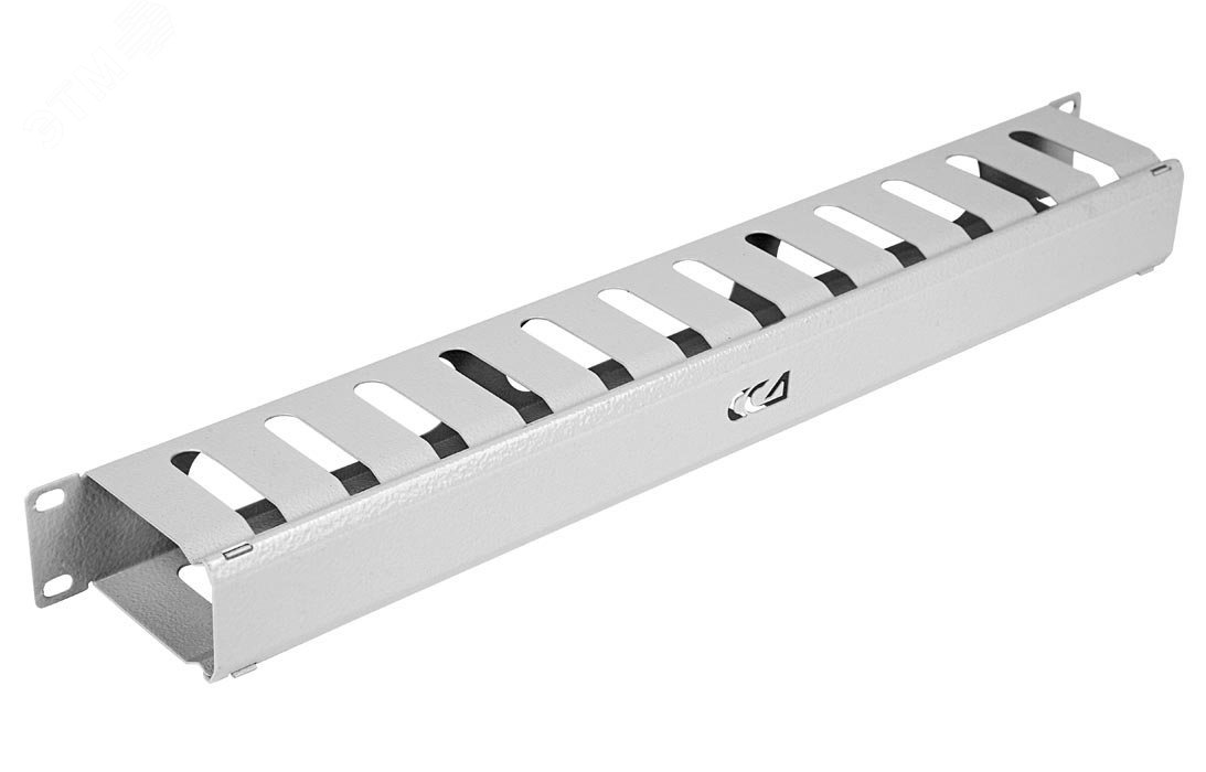 Органайзер кабельный горизонтальный с крышкой ОКГК-19д-1U