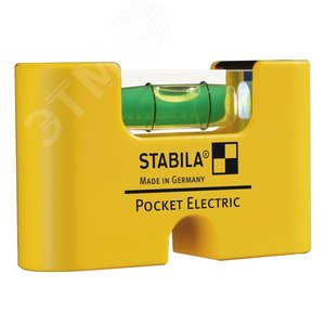 Уровень для электрика тип Pocket Electric (1 горизонтальный, точность 1мм/м) с чехлом на пояс