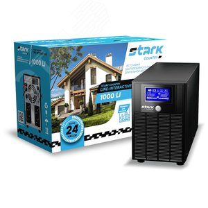 Источник бесперебойного питания line interactive 1000ВА Stark Country 1000 Li (max зарядный ток 20А)