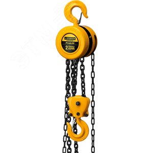 STAYER ProLift, 2 т, 2.5 м, ручная цепная шестеренная таль, Professional (4308-2)