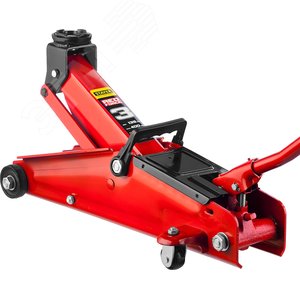 STAYER R-33 RED FORCE, 3 т, 135 - 400 мм, подкатной домкрат с увеличенным подъемом, Professional (43154-3)