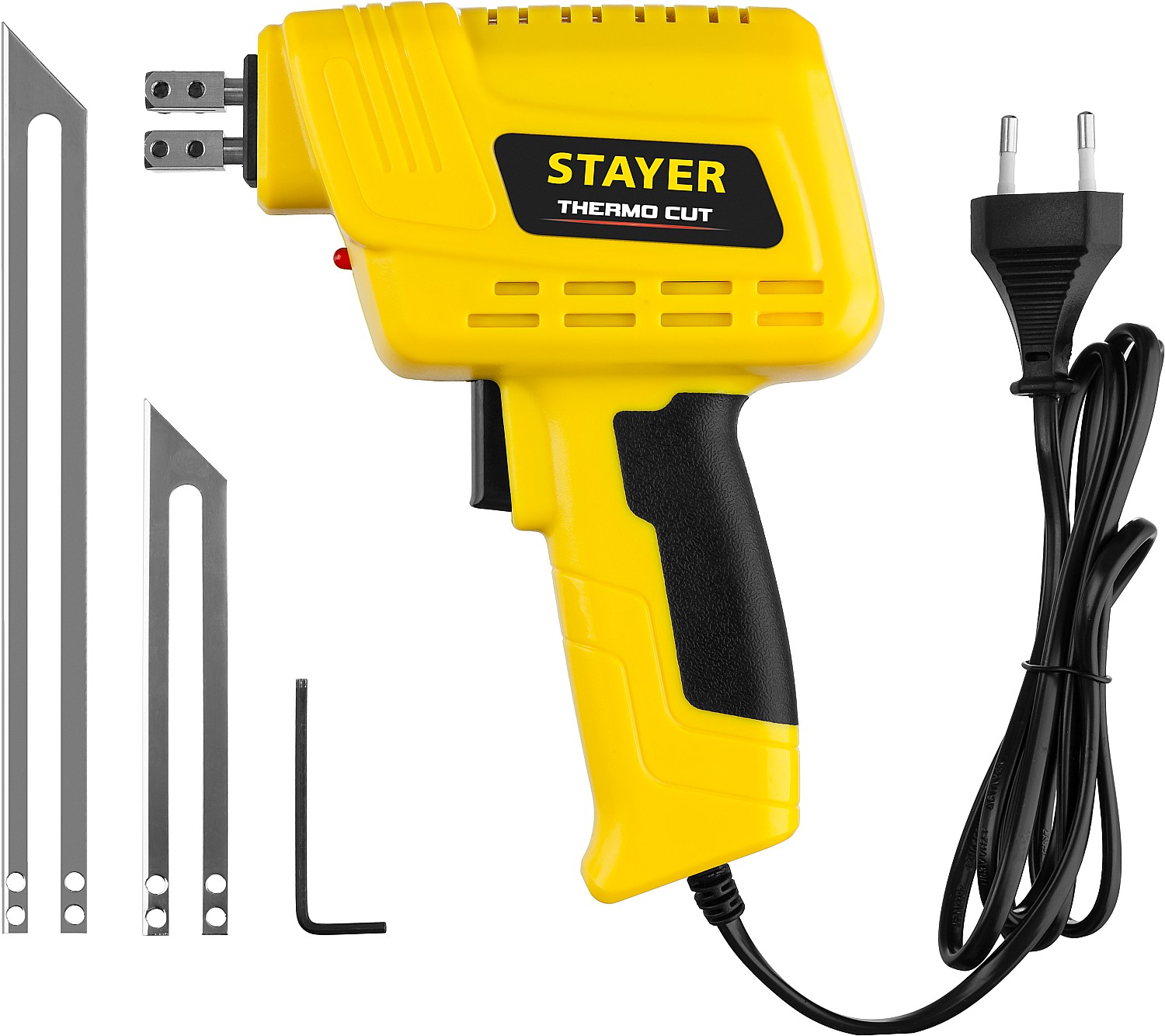 STAYER Thermo cut, 150 Вт, в наборе: 2 ножа, быстрый рез пенопласта + пластика, прибор для терморезки (45255-H2)