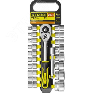 STAYER RSS 20L, 20 предм., (1/2″), набор торцовых головок (27750-H20)