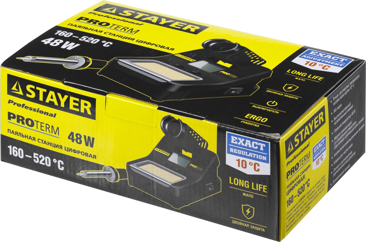 STAYER SP-50, 48 Вт, 160 - 520°C, цифровая паяльная станция, Professional (55370)