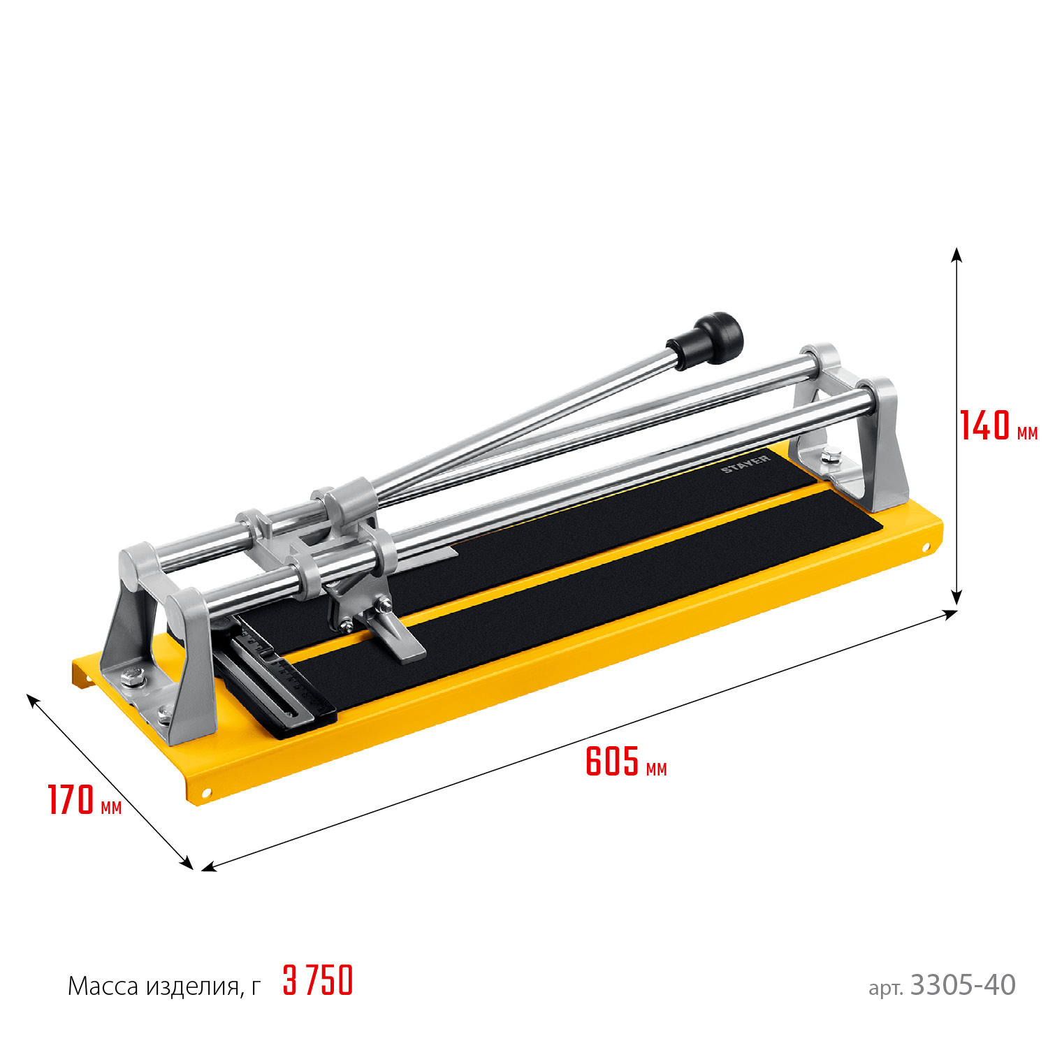 STAYER 400 мм усиленный ручной плиткорез (3305-40)