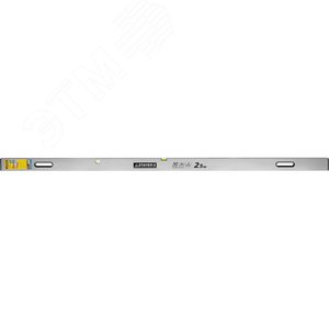 STAYER GRAND 2.5 м, точность 1 мм/м, 2 глазка, Правило с уровнем и ручками, (10752-2.5)