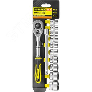 STAYER RSS 12M, 12 предм., (3/8″), набор торцовых головок (27752-H12)