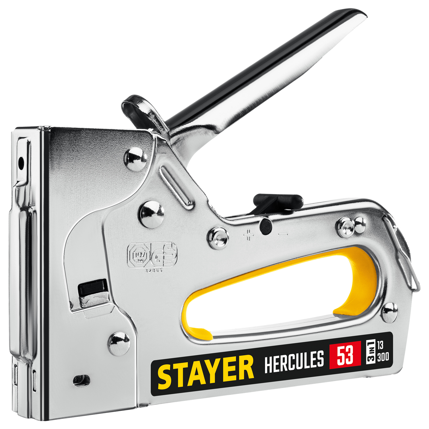 STAYER HERCULES-53, тип 53 (A/10/JT21) 23GA (6 - 14 мм)/13/300, стальной рессорный степлер, Professional (31519)