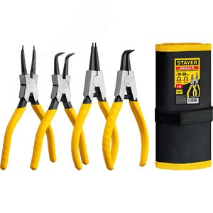 STAYER Hercules-4, 4 шт, 160 мм, набор съемников стопорных колец (22830-H4)