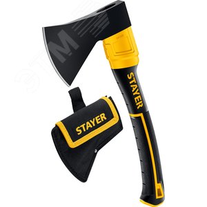 STAYER FIBERGLASS, 600/800 г, с чехлом, 350 мм, кованый топор, Professional (2062-06P)