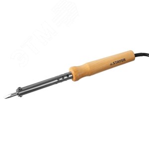 STAYER MAXTerm, 60 Вт, клин, электропаяльник с деревянной рукояткой (55310-60)