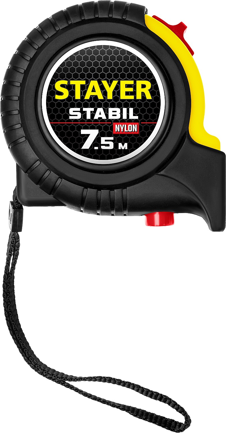 STAYER Stabil, 7.5 м х 25 мм, рулетка, Professional (34131-075)