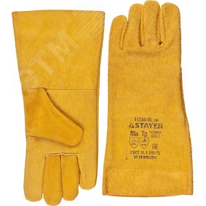 STAYER MASTER 350 мм, XL (10), спилковые, для сварки и тяжелых механических работ, термостойкие краги (11330-XL)