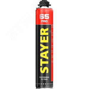 STAYER PRO 65, 800 мл, выход до 65 л, пистолетная, всесезонная, монтажная пена, Professional (41137)