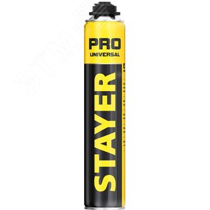 STAYER PRO, 750 мл, пистолетная, выход до 35 л, всесезонная, монтажная пена, Professional (41135)