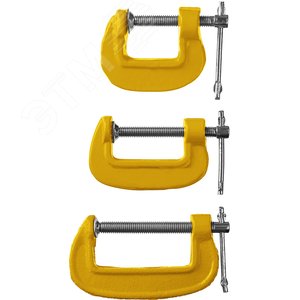STAYER SG-3, 25-50-75 мм, 3 шт, набор чугунных струбцин G (3212-H3)