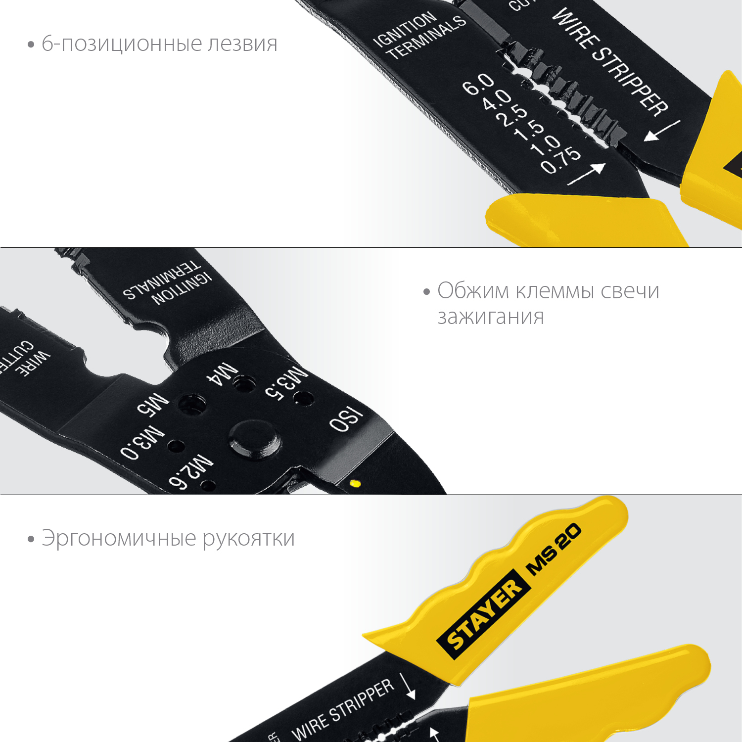STAYER MS-20, 0.75 - 6 мм2, многофункциональный стриппер, Professional (2265-21)