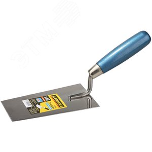 STAYER 140 мм, нержавеющее полотно, деревянная рукоятка, кельма трапеция, Professional (0830-14)