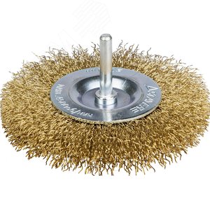 STAYER 75 мм, витая стальная латунированная проволока 0.3 мм, щетка дисковая для дрели, Professional (35114-075)