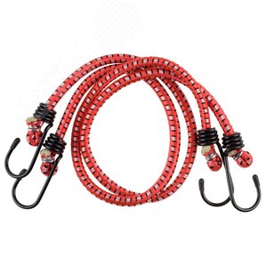 STAYER 100 см, d 7 мм, со стальными крюками, 2 шт, резиновый, крепежный шнур (40505-100)