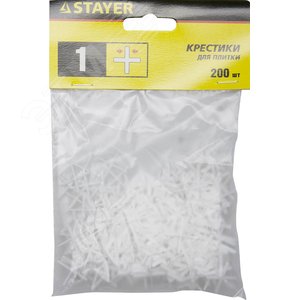 STAYER 1 мм, 200 шт, крестики для плитки (3380-1)