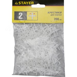 STAYER 2 мм, 200 шт, крестики для плитки (3380-2)