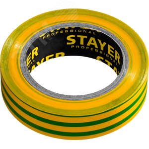 Изолента Protect-10 15 мм х 10 м желто-зеленая не поддерживает горение