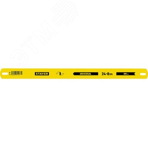 STAYER Universal, 8 + 24 TPI, 25 х 300 мм, 1 шт, коробка 50 шт, универсальное двустороннее широкое полотно по дереву и металлу (1591)