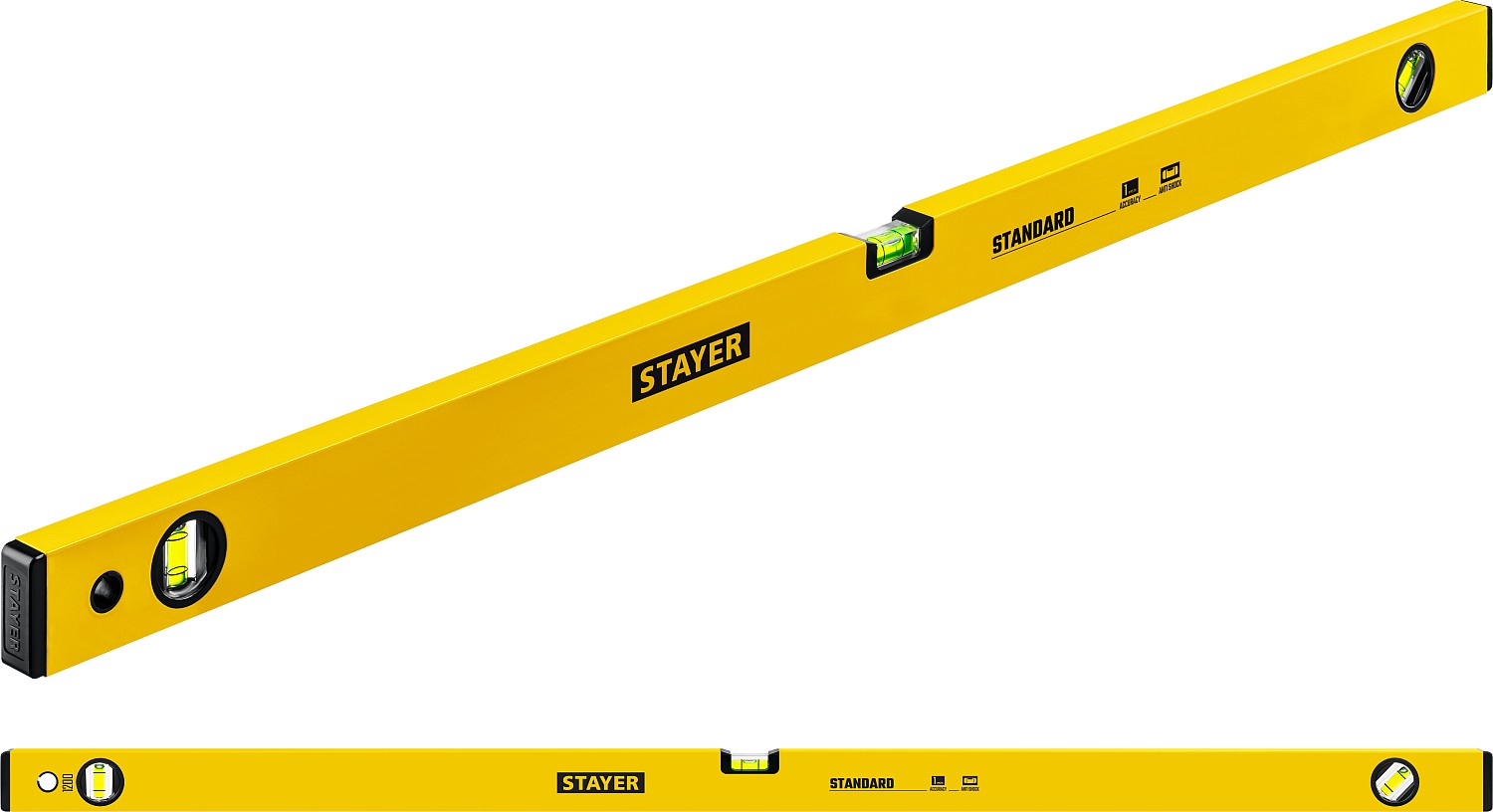 STAYER STANDARD, 1200 мм, с линейкой, уровень (3460-120)