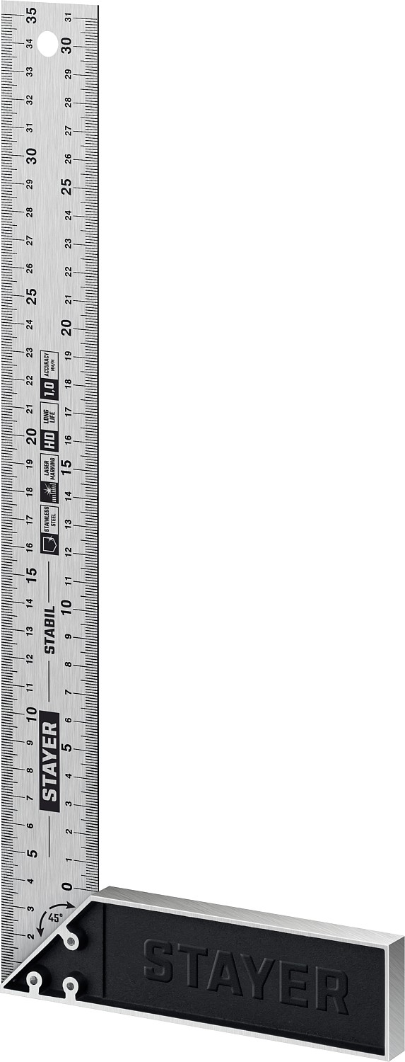 STAYER 350 мм, столярный угольник, Professional (3431-35)