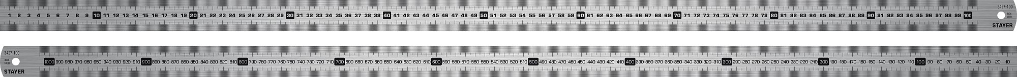 STAYER длина 1.0 м, нержавеющая линейка, Professional (3427-100)