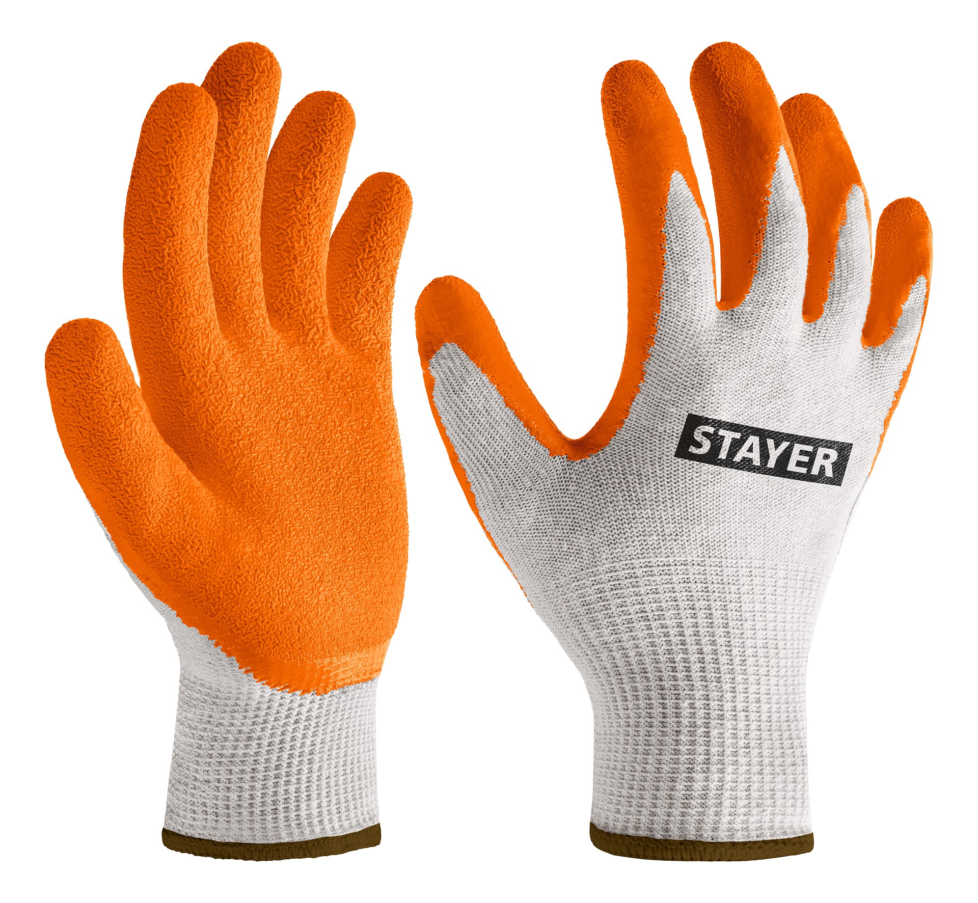 STAYER ULTRA, L-XL, х/б перчатки с рельефным латексным покрытием, противоскользящие (11403-XL)
