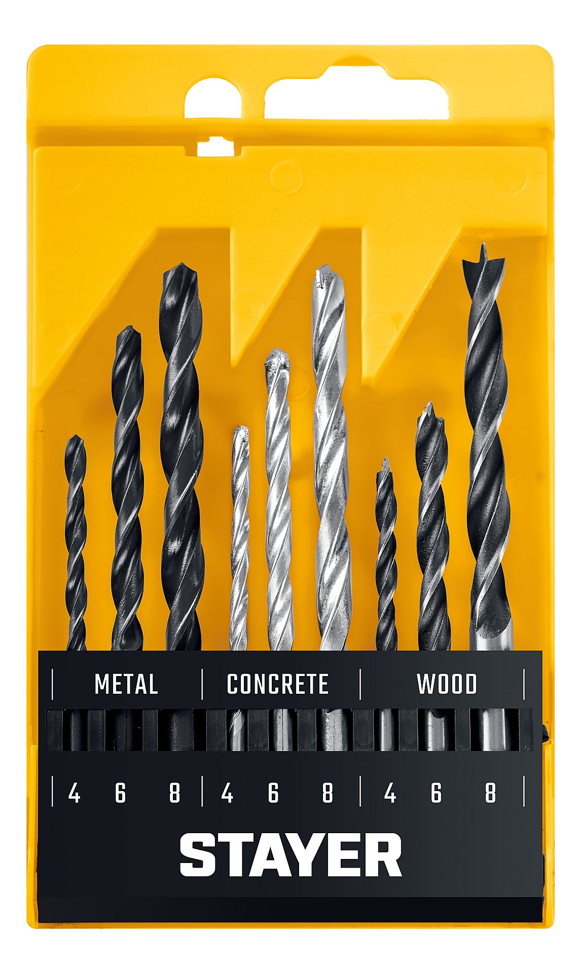 STAYER Combi 9 предметов, набор комбинированных сверл (29720-H9)