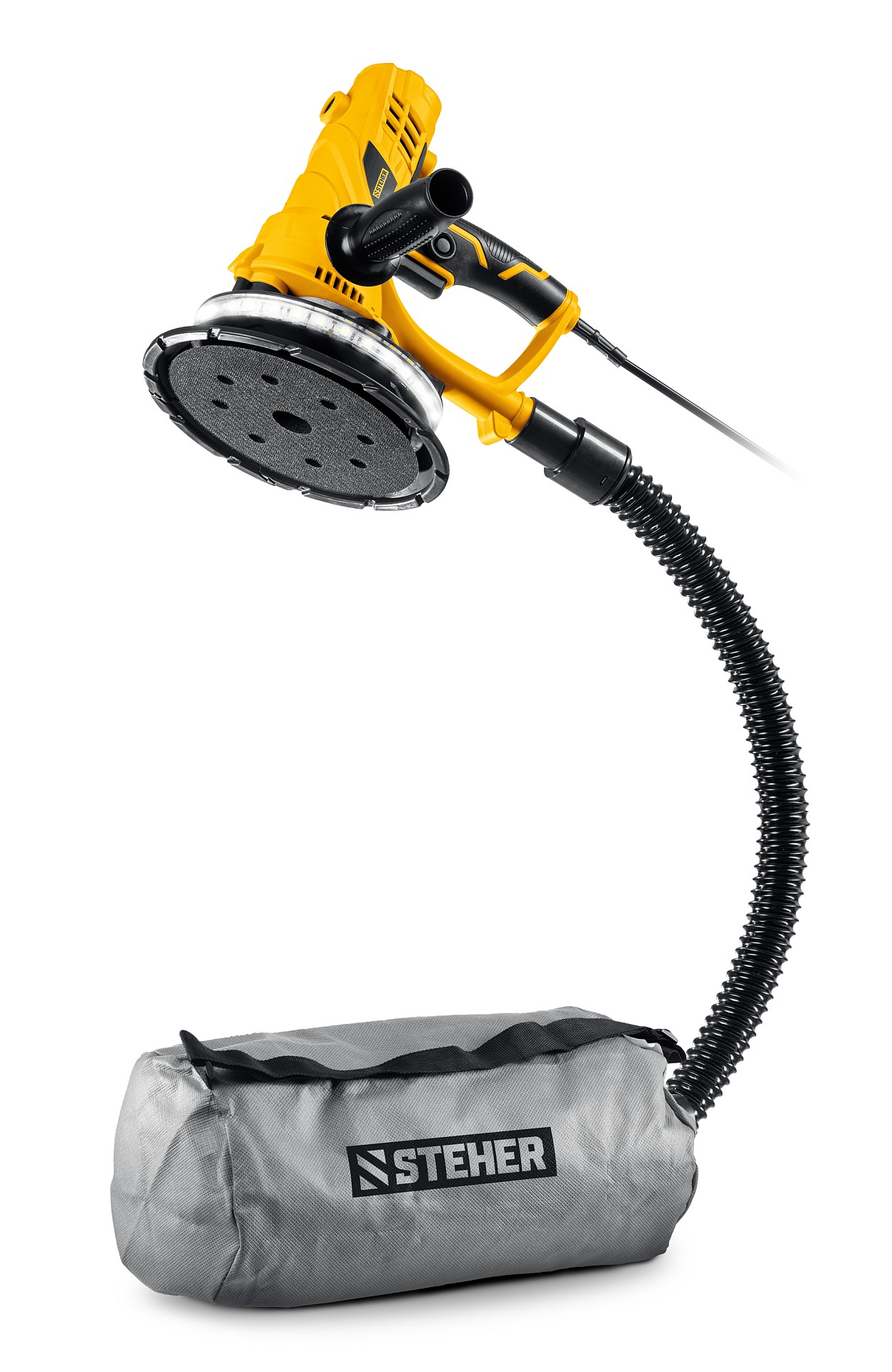 STEHER d180 мм, 900 Вт, подсветка, шлифовальная машина для стен (DWH-900)