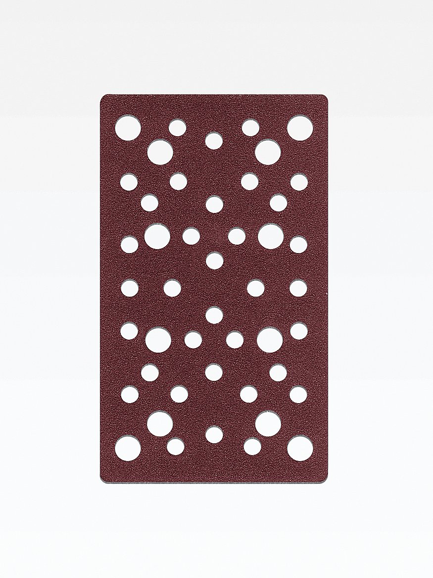 STEHER BPS-813-S 81х133 мм, Р180, шлифовальный лист на липучке, 46 отв., 5 шт. (35687-180)