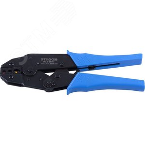 Кримпер для обжима клемм и наконечников d0,5-6мм, синий,