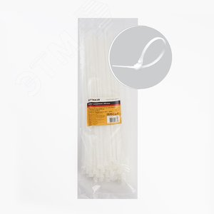 Хомут нейлоновый 4,7x350 мм, d пучка max 90 мм, нагрузка 22 кг, белый (100шт в упак)